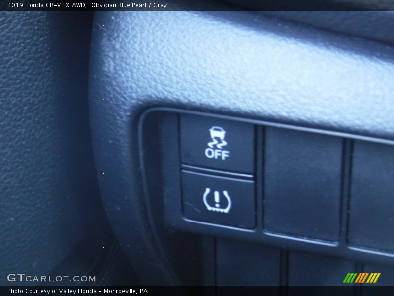 Obsidian Blue Pearl / Gray 2019 Honda CR-V LX AWD
