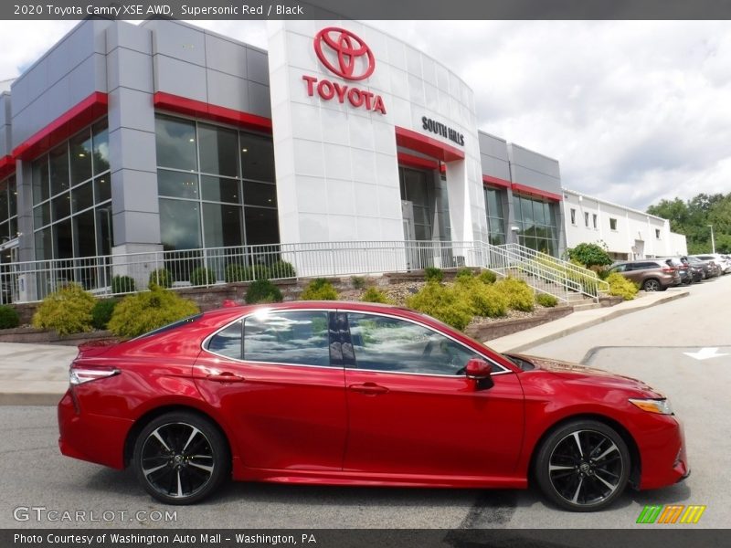 Supersonic Red / Black 2020 Toyota Camry XSE AWD