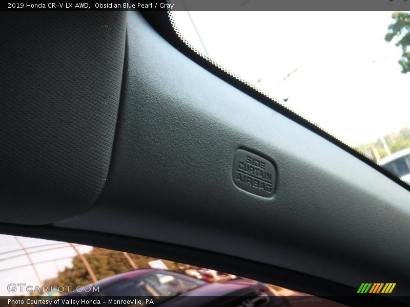 Obsidian Blue Pearl / Gray 2019 Honda CR-V LX AWD
