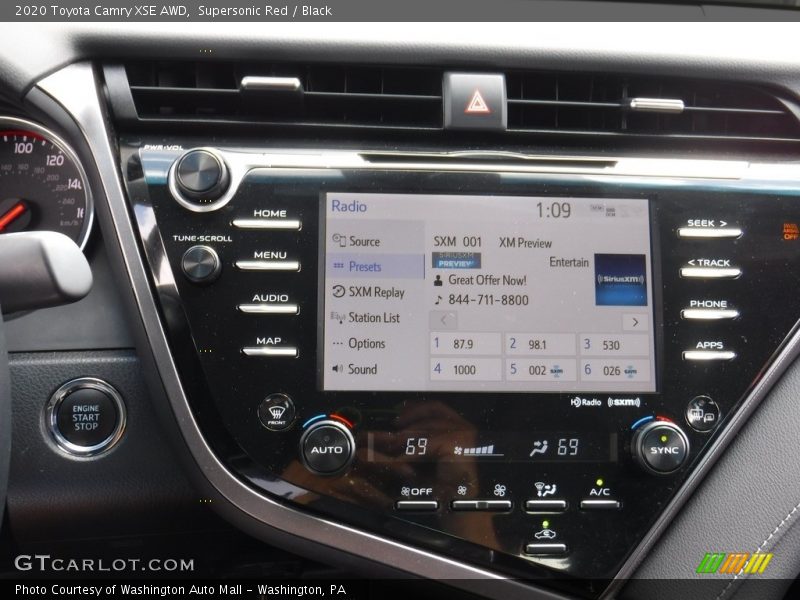Supersonic Red / Black 2020 Toyota Camry XSE AWD
