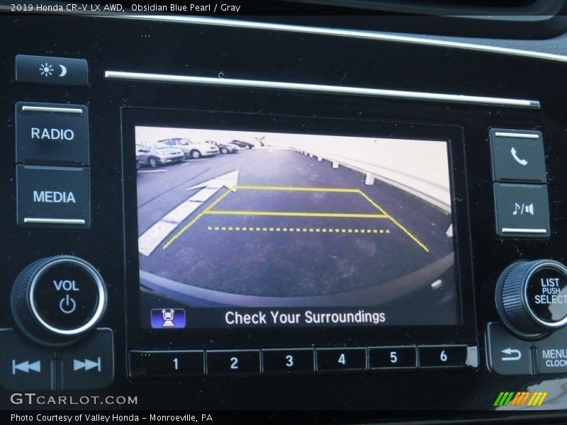 Obsidian Blue Pearl / Gray 2019 Honda CR-V LX AWD