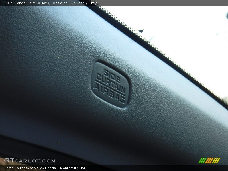 Obsidian Blue Pearl / Gray 2019 Honda CR-V LX AWD