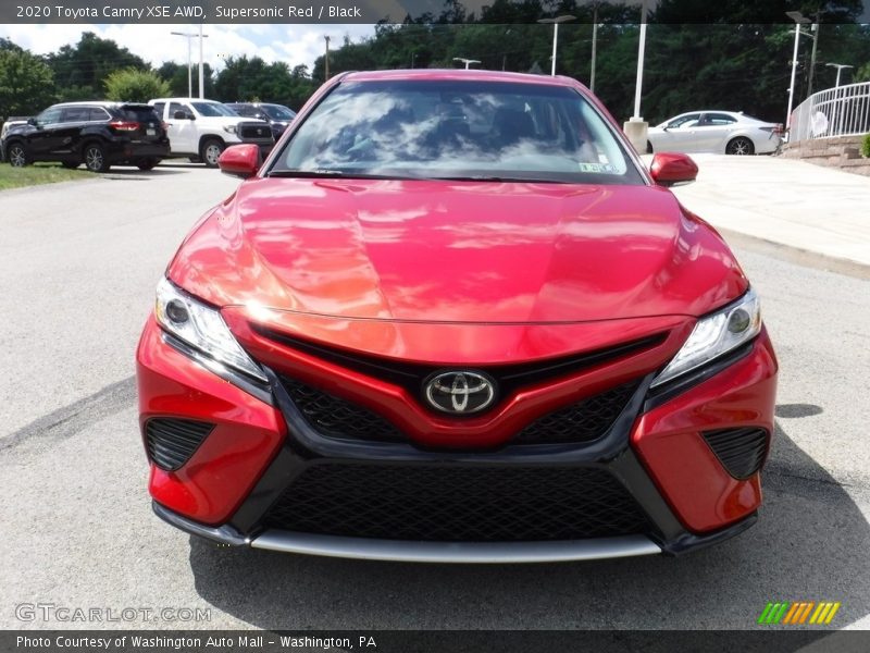 Supersonic Red / Black 2020 Toyota Camry XSE AWD