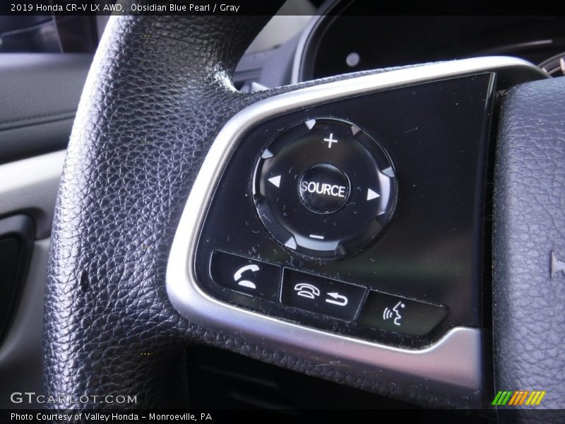 Obsidian Blue Pearl / Gray 2019 Honda CR-V LX AWD