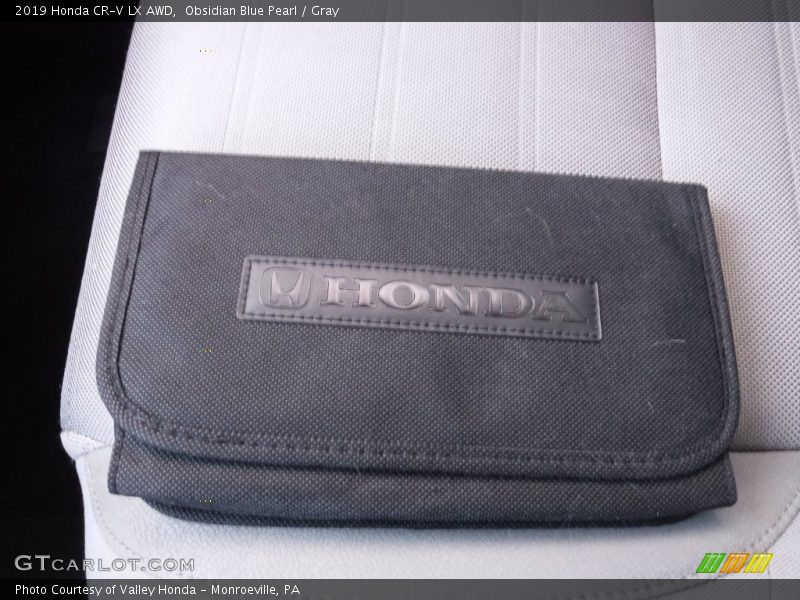 Obsidian Blue Pearl / Gray 2019 Honda CR-V LX AWD