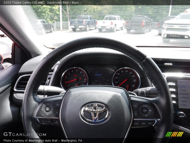 Supersonic Red / Black 2020 Toyota Camry XSE AWD