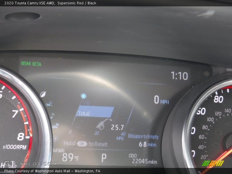 Supersonic Red / Black 2020 Toyota Camry XSE AWD