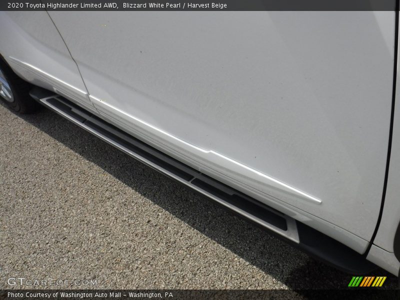 Blizzard White Pearl / Harvest Beige 2020 Toyota Highlander Limited AWD