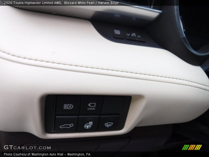 Blizzard White Pearl / Harvest Beige 2020 Toyota Highlander Limited AWD