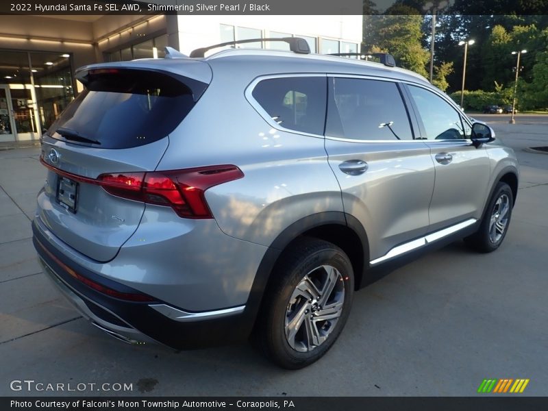 Shimmering Silver Pearl / Black 2022 Hyundai Santa Fe SEL AWD