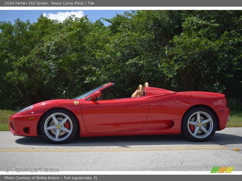 Rosso Corsa (Red) / Tan 2004 Ferrari 360 Spider