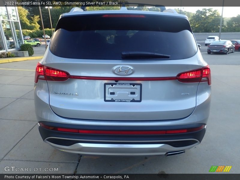 Shimmering Silver Pearl / Black 2022 Hyundai Santa Fe SEL AWD