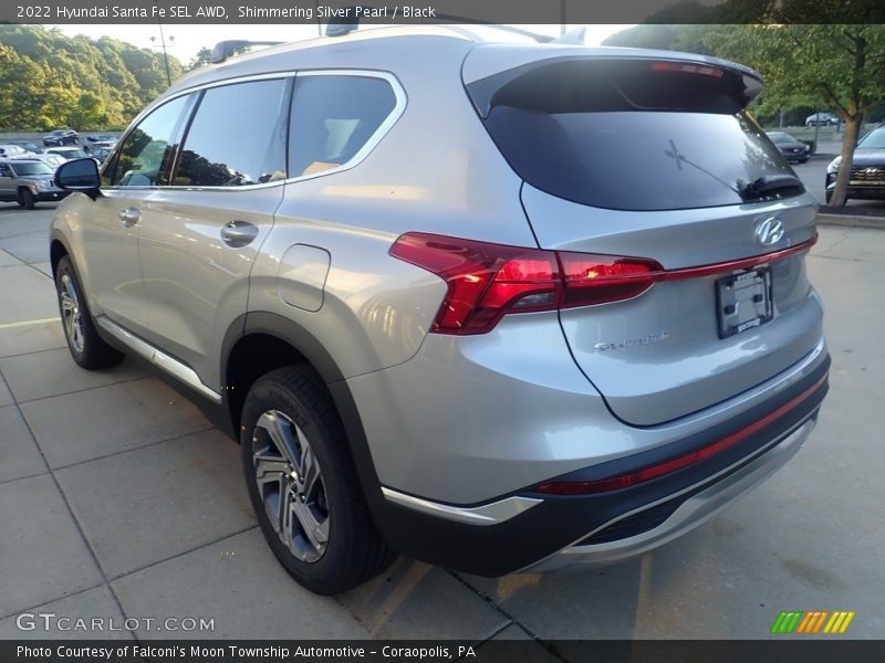 Shimmering Silver Pearl / Black 2022 Hyundai Santa Fe SEL AWD