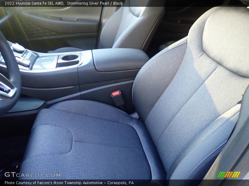 Shimmering Silver Pearl / Black 2022 Hyundai Santa Fe SEL AWD
