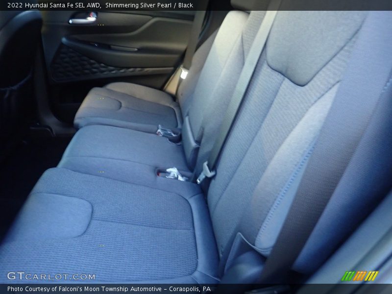 Shimmering Silver Pearl / Black 2022 Hyundai Santa Fe SEL AWD
