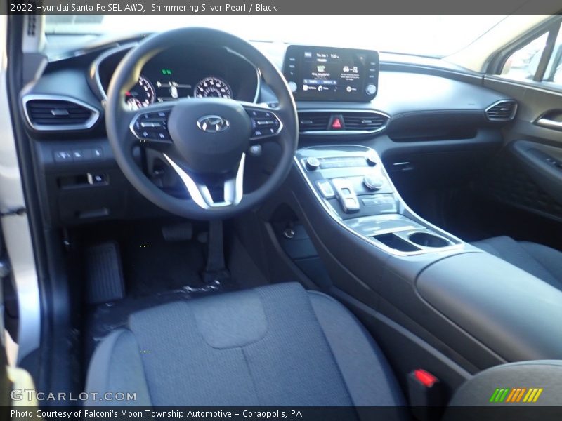 Shimmering Silver Pearl / Black 2022 Hyundai Santa Fe SEL AWD