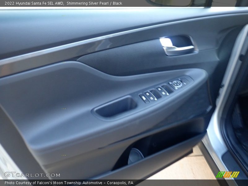 Shimmering Silver Pearl / Black 2022 Hyundai Santa Fe SEL AWD