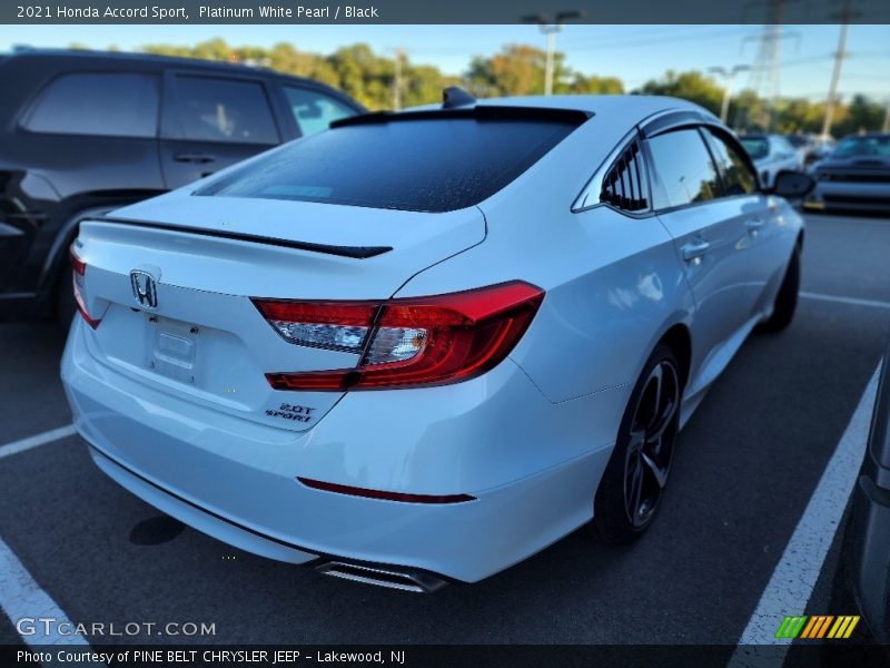 Platinum White Pearl / Black 2021 Honda Accord Sport