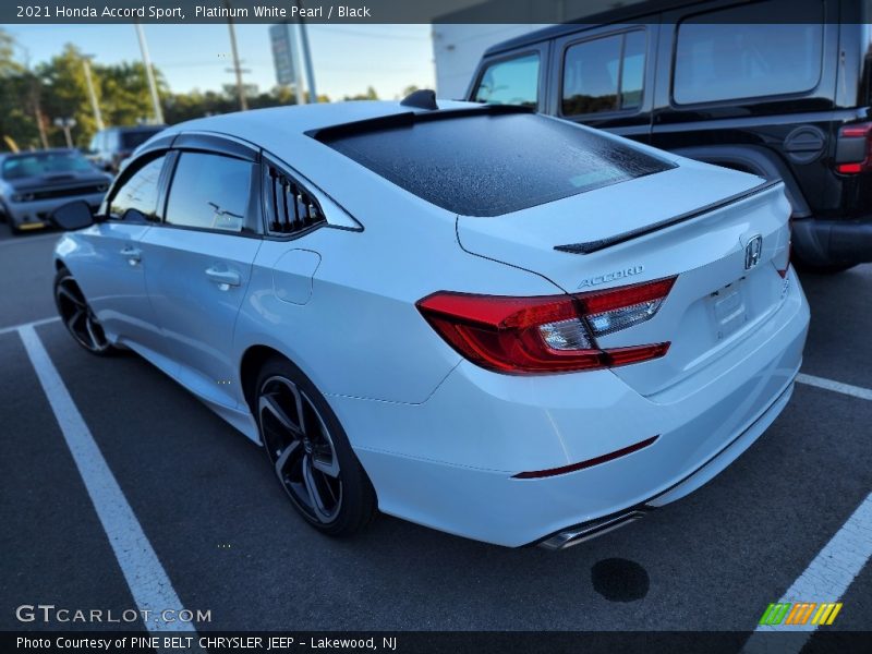 Platinum White Pearl / Black 2021 Honda Accord Sport