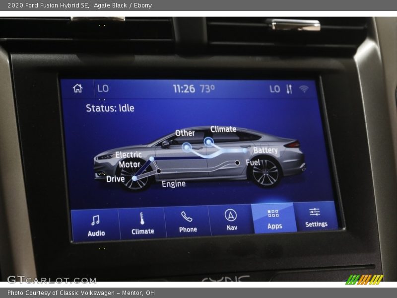 Agate Black / Ebony 2020 Ford Fusion Hybrid SE