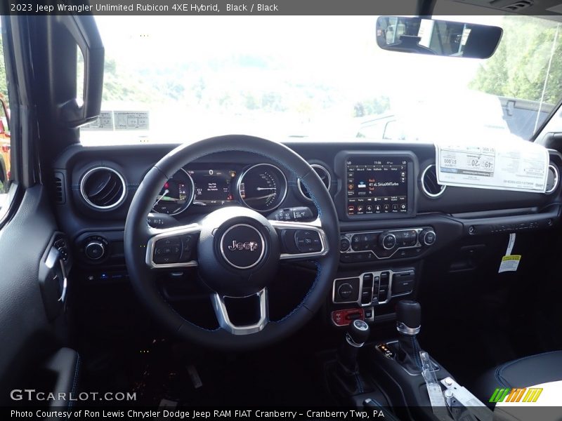 Black / Black 2023 Jeep Wrangler Unlimited Rubicon 4XE Hybrid