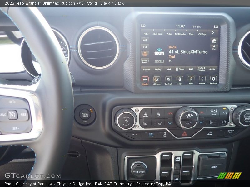 Controls of 2023 Wrangler Unlimited Rubicon 4XE Hybrid