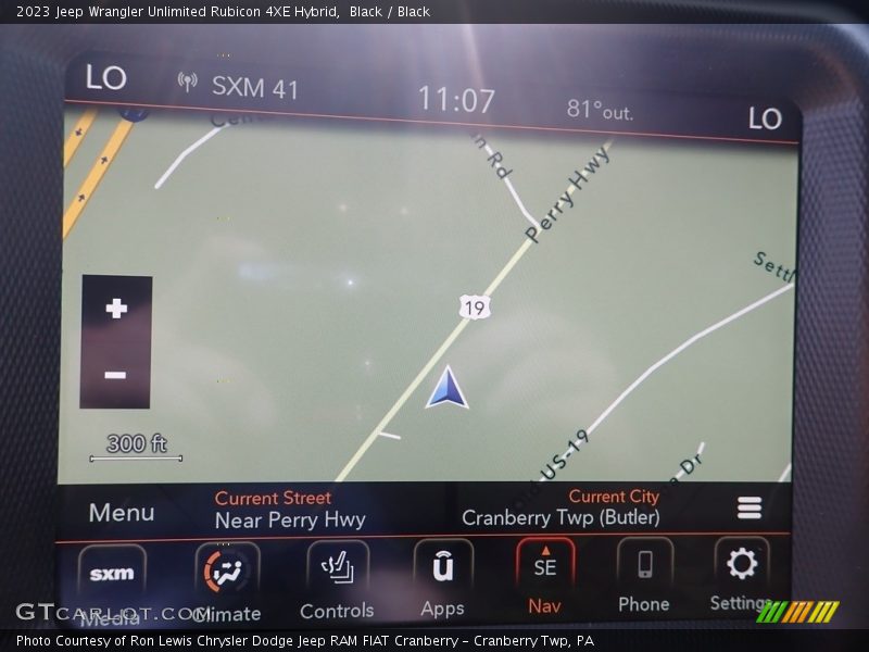 Navigation of 2023 Wrangler Unlimited Rubicon 4XE Hybrid