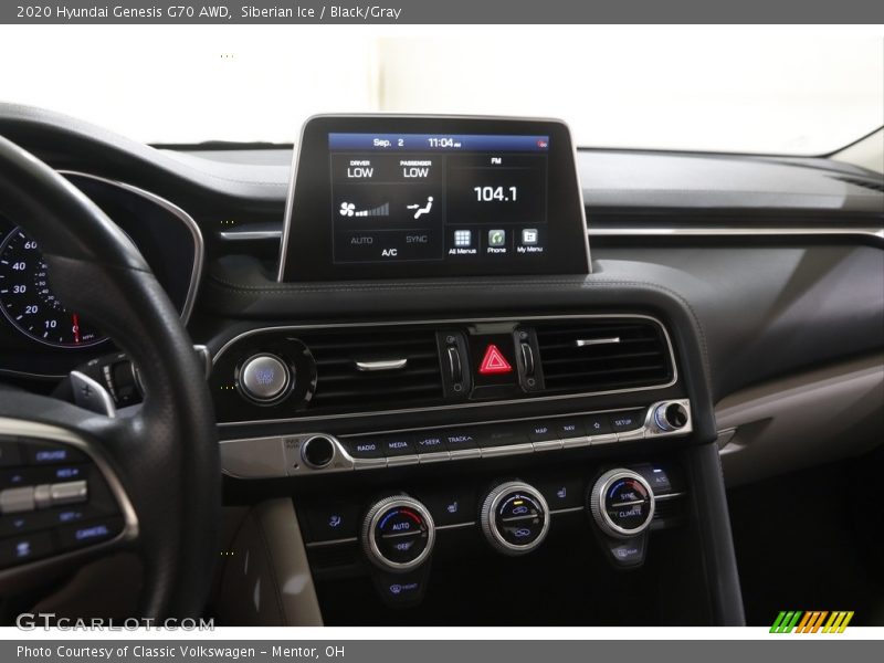 Siberian Ice / Black/Gray 2020 Hyundai Genesis G70 AWD