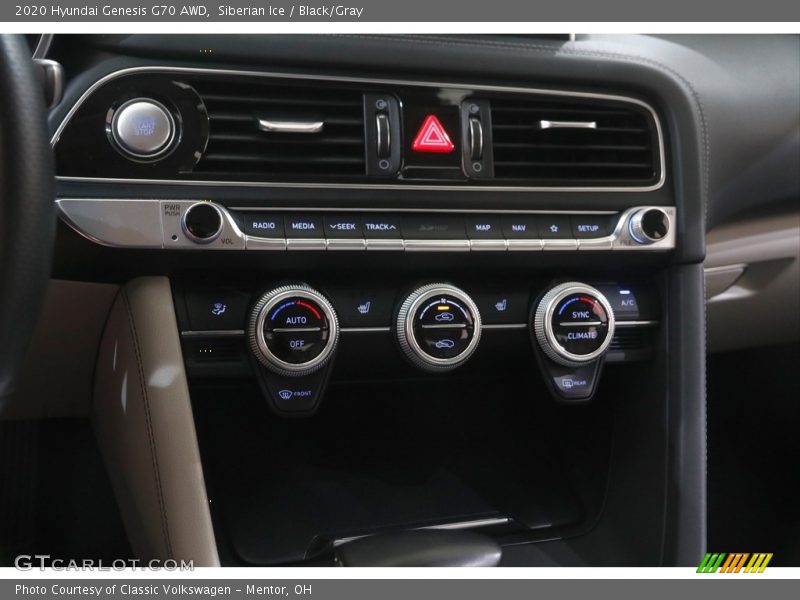 Siberian Ice / Black/Gray 2020 Hyundai Genesis G70 AWD