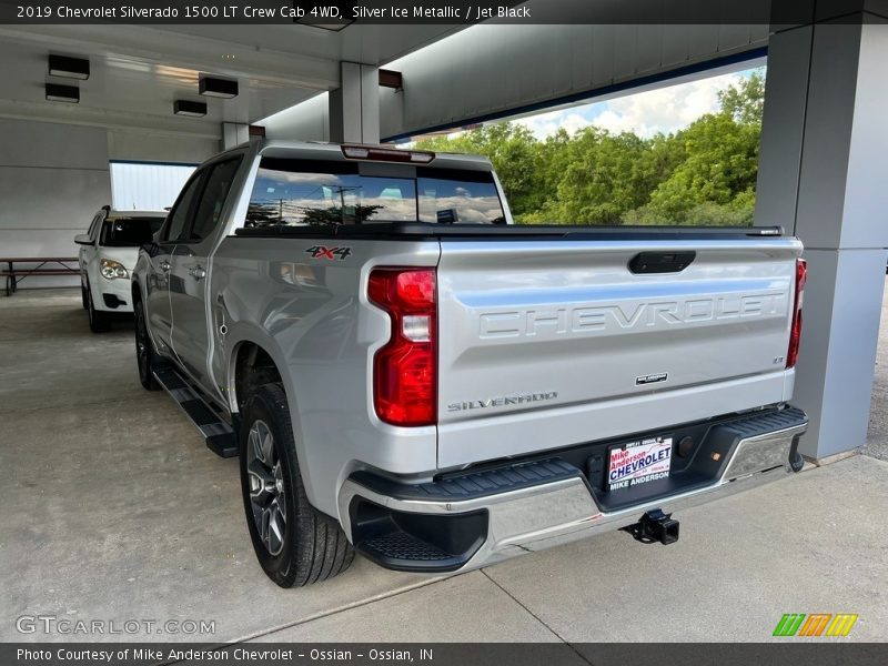 Silver Ice Metallic / Jet Black 2019 Chevrolet Silverado 1500 LT Crew Cab 4WD