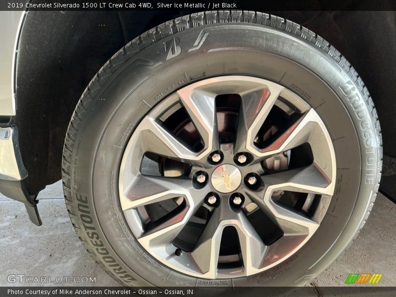 Silver Ice Metallic / Jet Black 2019 Chevrolet Silverado 1500 LT Crew Cab 4WD