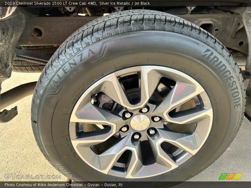Silver Ice Metallic / Jet Black 2019 Chevrolet Silverado 1500 LT Crew Cab 4WD