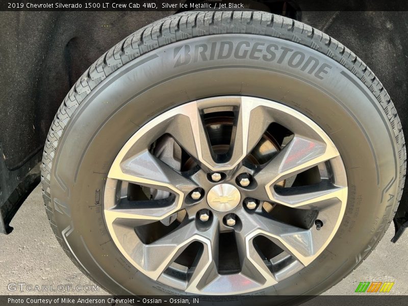 Silver Ice Metallic / Jet Black 2019 Chevrolet Silverado 1500 LT Crew Cab 4WD