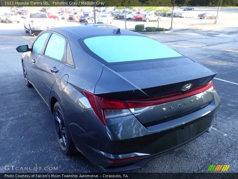 Portofino Gray / Medium Gray 2021 Hyundai Elantra SEL