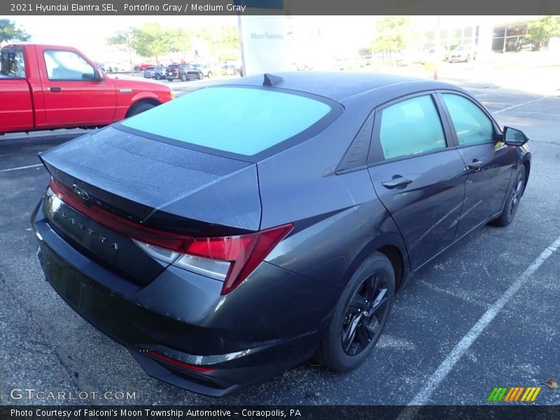 Portofino Gray / Medium Gray 2021 Hyundai Elantra SEL