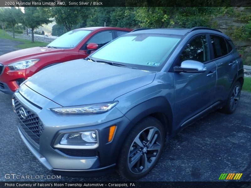 Sonic Silver / Black 2020 Hyundai Kona Limited AWD