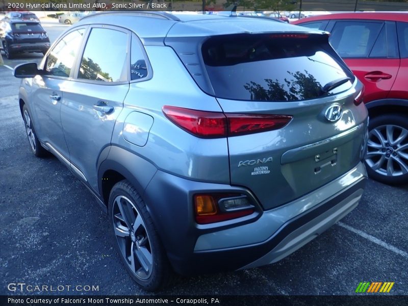 Sonic Silver / Black 2020 Hyundai Kona Limited AWD