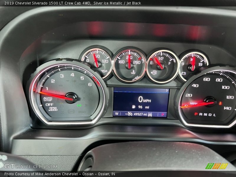 Silver Ice Metallic / Jet Black 2019 Chevrolet Silverado 1500 LT Crew Cab 4WD