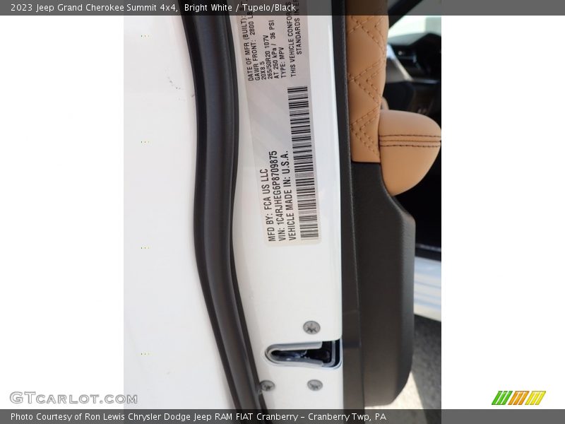 Bright White / Tupelo/Black 2023 Jeep Grand Cherokee Summit 4x4
