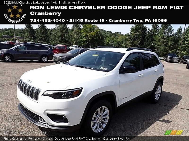 Bright White / Black 2022 Jeep Cherokee Latitude Lux 4x4