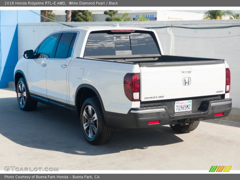 White Diamond Pearl / Black 2018 Honda Ridgeline RTL-E AWD