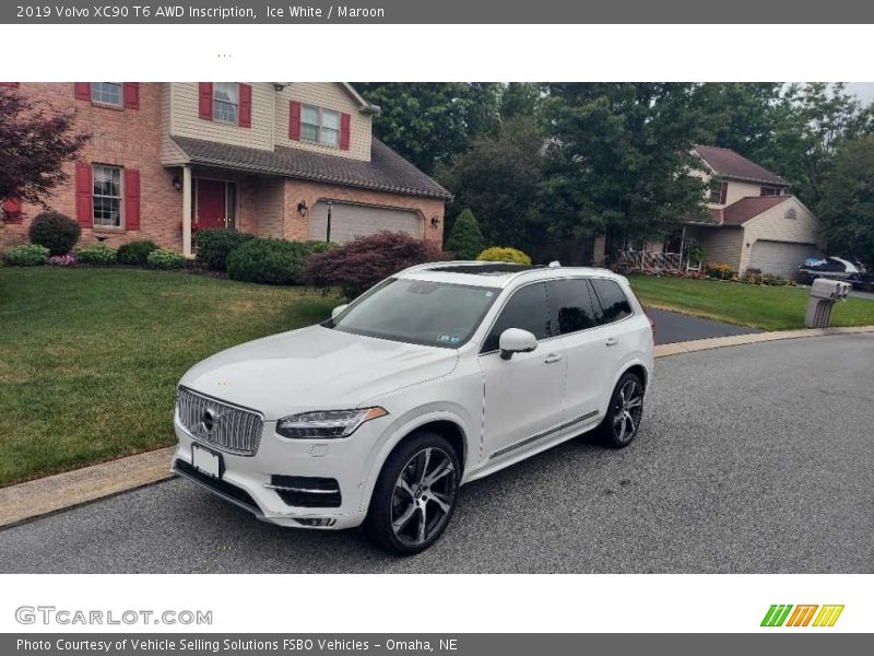 Ice White / Maroon 2019 Volvo XC90 T6 AWD Inscription