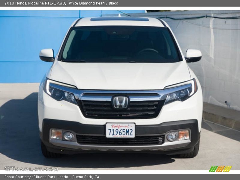 White Diamond Pearl / Black 2018 Honda Ridgeline RTL-E AWD
