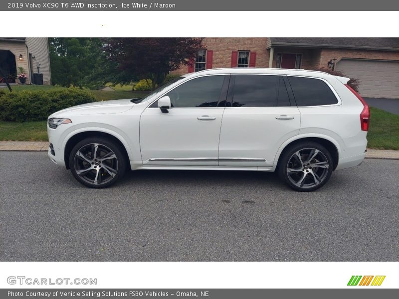 Ice White / Maroon 2019 Volvo XC90 T6 AWD Inscription