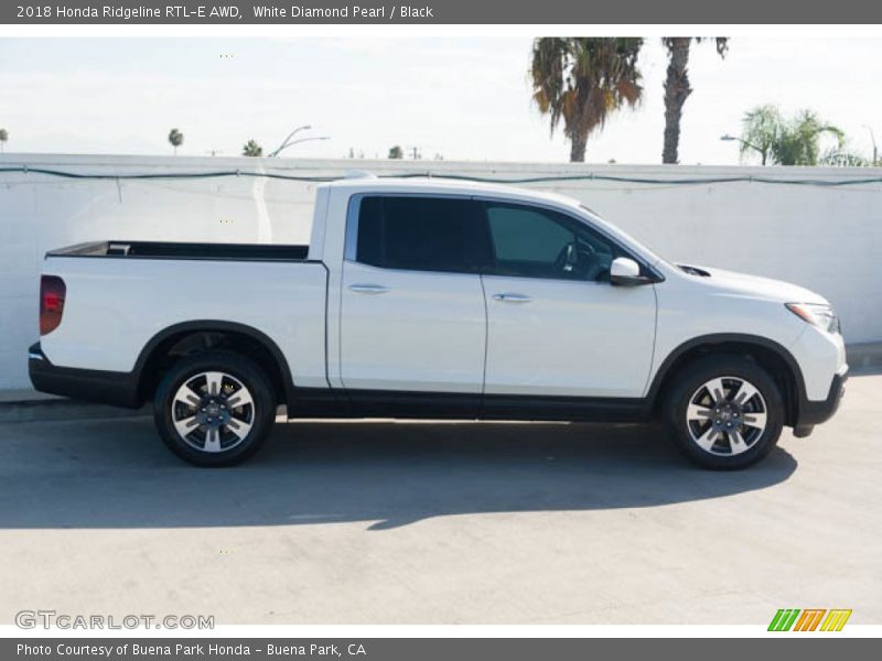 White Diamond Pearl / Black 2018 Honda Ridgeline RTL-E AWD