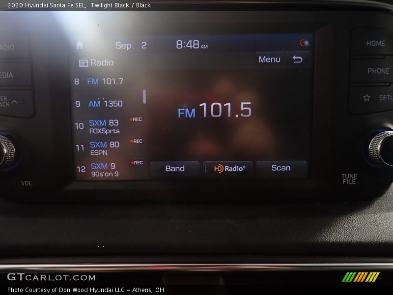 Twilight Black / Black 2020 Hyundai Santa Fe SEL