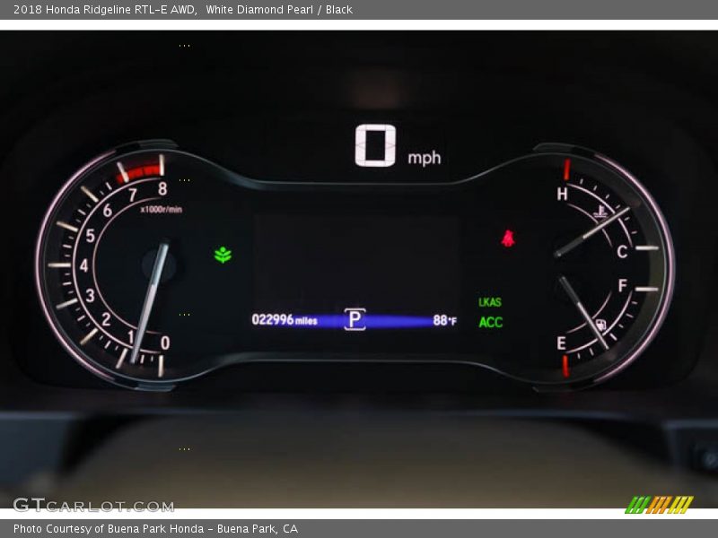 White Diamond Pearl / Black 2018 Honda Ridgeline RTL-E AWD