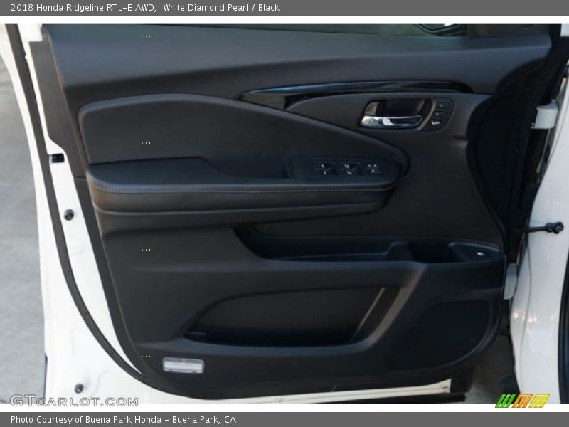 White Diamond Pearl / Black 2018 Honda Ridgeline RTL-E AWD