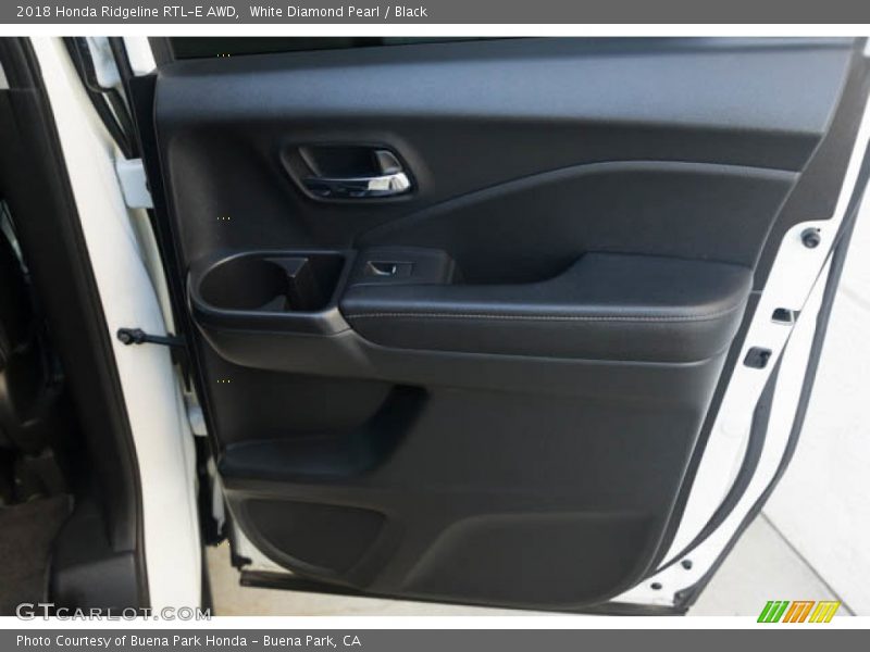 White Diamond Pearl / Black 2018 Honda Ridgeline RTL-E AWD