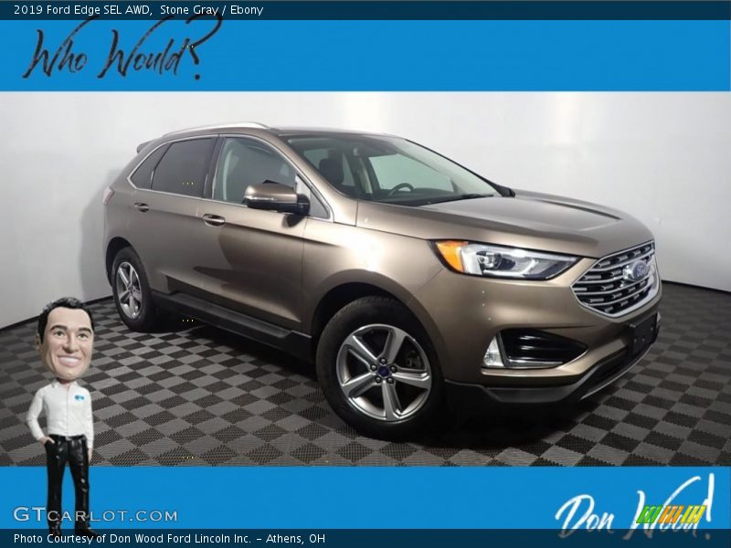 Stone Gray / Ebony 2019 Ford Edge SEL AWD